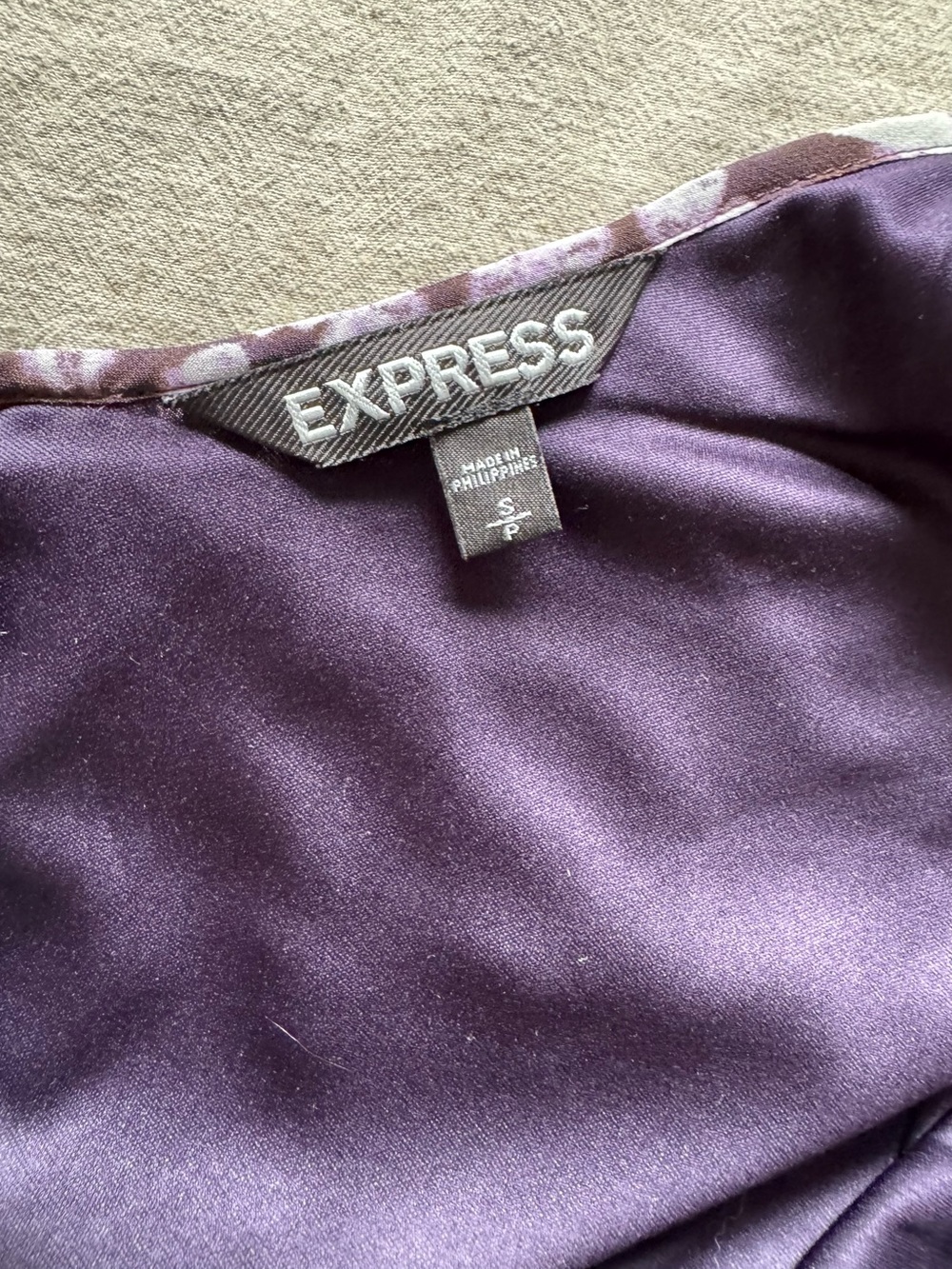 Express Purple Dress with Printed Design - Picture 4 of 4
